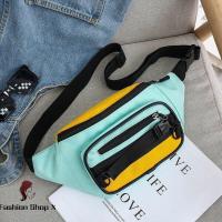 ราคา Fashion Shop X ผ้าใบเอวกระเป๋าผู้หญิงสีตีซิปF Annyแพ็คถนนเข็มขัดหน้าอกกระเป๋าF 201 (4074102615)