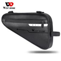 ราคา WEST BIKING จักรยานด้านหน้ากระเป๋าทรงหลอดสามเหลี่ยมกันน้ำจักรยานกระเป๋าจักรยานเครื่องมือขี่จักรยานกระเป๋าอุปกรณ์รถจักรยาน (1677394016)