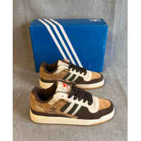 ราคา เต็มไปด้วยเนื้อสัมผัส ผ้าเย็บ วัสดุหนังกลับ Adidas Forum 84 Low รองเท้าผ้าใบทรงเตี้ยกันลื่นและทนต่อการสึกหรอ สไตล์เดียวกันสําหรับผู้ชายและผ (20098335509)