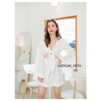 ราคา Pee ka nong ชุดเซทเสื้อแขนยาวระบายแขน ขาสั้น CARDIGAN NISTA (14022737644)