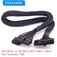 ราคา 18Pin 10Pin 24Pin 20 4พินสายเคเบิลตัวจ่ายไฟหลัก60ซม สำหรับ Seasonic PRIME All Series PSU Gx pg snow Sium gol ultra Gol platin ultra Platinum Ultra Platinitum Ultra Titanium 1300W 1200W 1050W 1000W 850