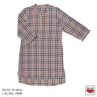 ราคา แตงโม SUIKA เสื้อคอจีนเจาะสาบแขนสามส่วนตัวยาวเจาะกระเป๋าข้าง ลายสก๊อต SC DJ (18076565428)