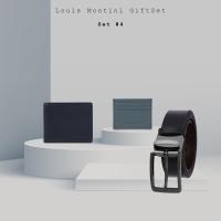 ราคา Giftset Louis Montini ชุดกิฟท์เซต กระเป๋าหนังแท้ เข็มขัดหนังแท้ เหมาะสำหรับของขวัญ กระเป๋าผู้ชาย VTLM (18283455542)