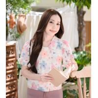 ราคา prettythingonme Sera Top เสื้อแต่งกระดุมหน้า แขนเสื้อแต่งระบายไขว้กันน่ารัก ชีฟองเกาหลีนิ่ม ลายดอกไม้หวานๆ (21363726340)
