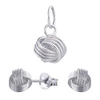 ราคา Silver thai Silver Knot Pendant and Earring Jewellery Set เครื่องประดับเงินแท้เป็นชุดจี้พร้อมต่างหูเป็นชุดเป็นรูปตระก้อน็อต ใส่แล้วไม่แพ้ พร้อมส่ง (10233857505)