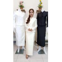 ราคา ชุดไทยจิตรลดา สีขาว ขาวงาช้าง สีดำ เก็บเงินปลายทาง อัดผ้ากาวทั้งชุดงานดีแนะนำค่ะ (5409830342)