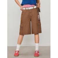 ราคา Cider Denim Solid Pocket Cargo Bermuda Shorts (21308882185)