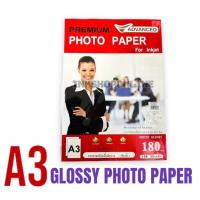 ราคา ADVANCED A3 180g กระดาษ โฟโต้ ผิวมันเงา กันน้ำ หนา180แกรม ยี่ห้อ Advanced 100แผ่น A3 สำหรับเครื่องพิมพ์อิงค์เจ็ท (16989108386)