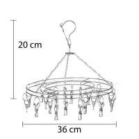 ราคา ห่วงตากผ้า ที่หนีบผ้า ไม้แขวนผ้า พวงหนีบผ้าสแตนเลส ไม้หนีบผ้า ที่หนีบผ้าสแตนเลส ที่ตากผ้า กิ๊บหนีบผ้า 20 ตัว หนีบ Hakah (1510640173)