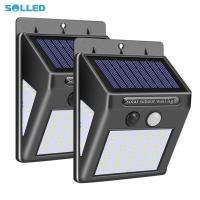 ราคา SOLLED 30LEDs โคมไฟพลังงานแสงอาทิตย์เซ็นเซอร์ตรวจจับการเคลื่อนไหวโคมไฟติดผนังกันน้ำ IP65สำหรับสวนกลางแจ้งแสง (14077729306)