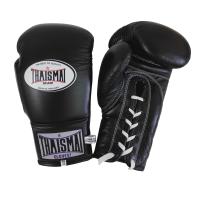 ราคา THAISMAI BG121 นวมชกมวย แบบเชือก นวมซ้อมมวย อุปกรณ์มวยไทย นวมต่อยมวย นวม แบบเชือก หนังแท้ สีดำ Boxing Gloves Black Leather Lace Up THAIFIGHTPRO (18822742699)