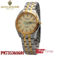ราคา Pomar นาฬิกาข้อมือผู้ชาย สายสแตนเลส รุ่น PM73536AG01 สองกษัตริย์ หน้าปัดทอง (21321757774)