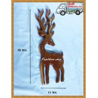 ราคา ที่แขวนกุญแจ ที่แขวนกุญแจไม้สัก งานเฮนด์เมด รูปกวาง ขนาด 38 11 ซม ใหญ่ (2927844433)