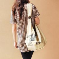 ราคา Letter Design Women Canvas Shopping Shoulder Bag Brand Female Crossbody Bags High Capacity Travel Shopper Handbags Tote (11727274813)