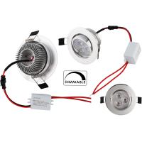 ราคา หรี่แสงได้3WโคมไฟเพดานLED Spotlightโคมไฟหลอดไฟ ไดร์เวอร์220V 240V (5517832989)