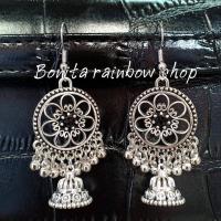 ราคา ตุ้มหูอินเดีย ตุ้มหูสีเงินรมดำ ตุ้มหูแบบตะขอ ตุ้มหูสไตล์โบฮีเมียน (14509212902)