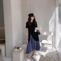 ราคา Plus size เสื้อผ้าสาวอวบ เดรสสาวอวบอ้วน ไซส์ใหญ่ ผู้หญิง เดรสเสื้อยืด ยาว แขนสั้น คอกลม สีดำ ฤดูร้อน สไตล์เกาหลีแฟชั่น (19761983365)