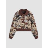 ราคา Cider Polo Position Bear Button Knitted Long Sleeve Sweater (20689594270)