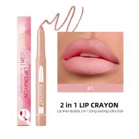 ราคา Ibcccndc 12สีลิปมัน Longlasting ลิปสติกสีสูงและดินสอเขียนขอบปากเคลือบแบบมืออาชีพปากกาลิปสติกกันน้ำ Charming ผู้หญิงลิปสติกแต่งหน้าคอนทัวร์ดินสอเขียนขอบปากที่มีเหลาดินสอ 1ชิ้น (19808373248)