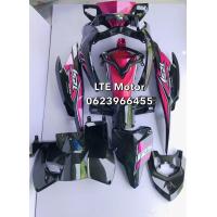 ราคา ชุดสี เฟรม ฮอนด้า คลิ๊ก 125 i Honda Click 125 i รถปี 2012 2014 รุ่นก่อนไฟธรรมดา ครบคัน 9 ชิ้น ดำชมพู 2 ชิ้น (19186165209)