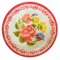 ราคา ถาดสังกะสีลายดอกขอบแดง 40ซม (9401453003)