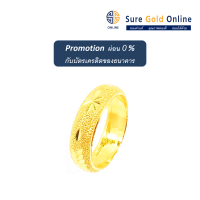 ราคา ผ่อน 0 3 เดือน เเหวนทองคำเเท้ 96 5 น้ำหนัก 1 9 กรัม ครึ่ง สลึง เเบบปลอกมีดลงทราย Gold jewelry 96 5 Weight 1 9 G Plain Gold with in Sand Ring Design (19601203809)