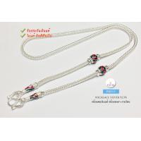 ราคา สร้อยคอเงินแท้ 92 5 สร้อยห้อยพระ ลายสี่เสา ลงยาสีเขียวแดง หนัก 1 1 3 บาทตัน ยาว 18 24 นิ้ว สร้อยงานไทย (8865022051)