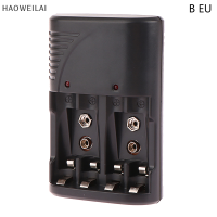 ราคา HAOWEILAI ที่ชาร์จแบตเตอรี่อเนกประสงค์ช่องเสียบผนัง4ช่องพร้อมไฟ LED สำหรับแบตเตอรี่อัจฉริยะแบบชาร์จไฟได้9V 1 2V AA AAA (20136468496)