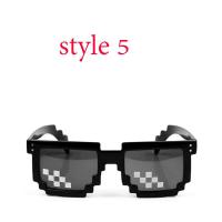 ราคา แว่นกันแดด Thug Life Minecraft 8 Bit Pixelated Mosaic Gamer Photo Props Glasses For Adults Party (15314440073)