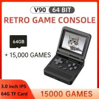 ราคา POWKIDDY New V90 Version Open Source Retro Game Console 3 0 Inch IPS LCD 320 x 240 64GB ROM Built in 15000 Games (20109210092)