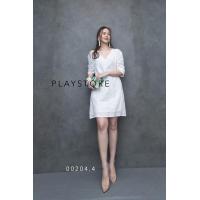 ราคา ส่งเร็ว สินค้าขายดี เดรสปักลายลูกไม้ทรงใส่ง่าย คอวี ช่วงแขนจับยกน่ารักมากลายปักฉลุสวยดูดี สวยคลาสสิค เนื้อผ้าดีใส่สบาย น่ารักทุกสี ใส่ได้ใส่ดีทุกวี่วัน ซับใน 4สี บานเย็น ขาว ฟ้า ส้มโอลโรส (14635320713