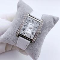 ราคา ส่งจากไทย นาฬิกาข้อมือผู้หญิง สไตล์ คาเทีย ขอบเหลี่ยม ล้อมเพชรสายหนัง พร้อมกล่อง (16177772938)