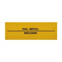 ราคา MT04 00000118 พรมดักฝุ่น พรมเช็ดเท้า ลาย welcome thank you สีเหลือง ขนาด 40x120 ซม (21073339506)