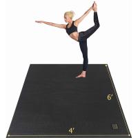 ราคา Gxmmat Large Yoga Mat 72 x 48 6x4 x 7mm for Pilates Stretching Home Gym Workout Extra Thick Non Slip Anti Tear Exercise Mat Use Without Shoes Black Real (12438633652)