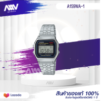 ราคา CASIO ของแท้ 100 รุ่น A159WA N1DF A159WGEA 1DF นาฬิกาผู้ชาย มีไฟ LED สายสแตนเลส พร้อมกล่องและใบประกัน 1ปี A159W A159 (11769380040)