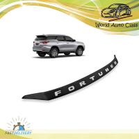 ราคา คิ้วฝากระโปรงหน้า โลโก้ขาว โตโยต้า ฟอร์จูนเนอร์ สี ดำ ขาว Fortuner Toyota 4 ประตู ปี2016 2018 ขนาด 119CM 7CM มีบริการเก็บเงินปลายทาง (7598777004)