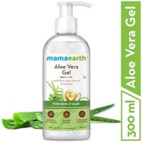 ราคา Mamaearth Aloe Vera Gel For Face with Pure Aloe Vera Vitamin E for Skin and Hair 300ml (15323591771)