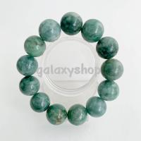 ราคา สร้อยข้อมือหยกเม็ดประคำ สีเขียวอมขาว เม็ดกลมขนาด 18 มม จำนวน 13 เม็ด เนื้อหยกสวยตามธรรมชาติ หยกแท้ 100 (19550146726)