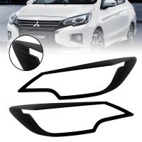 ราคา ครอบไฟหน้า ครอบกันรอยไฟหน้า รุ่น มิตซูบิชิ แอทราจ MITSUBISHI ATTRAGE ปี 2020 2021 สีดำด้าน 2 ชิ้น (7709869171)