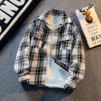ราคา เสื้อโค้ทผ้าวูลสไตล์ชาแนลเสื้อแจ็คเก็ตลำลองทรงหลวมสำหรับผู้ชายเสื้อเชิ้ตลายสก๊อตดูแพงแนวเท่ๆสำหรับผู้ชายไม่ต้องรีดปี2024 (21024169758)