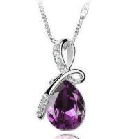 ราคา Fashion Jewelry Gift Crystal Rhinestone Necklace Womens Necklace Rhinestone Necklace Crystal Pendant Necklace (20639472151)