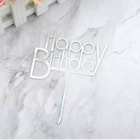 ราคา มาใหม่ ป้ายปักเค้ก ป้ายปักเค้กวันเกิด ป้าย Happy birthday ให้เลือก17ลาย หลากสี ขนาดประมาณ 11 5 16 5 cm Happy birthday sign (16945015087)