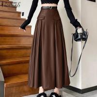 ราคา ZANZEA กระโปรงพลีทแฟชั่นกระโปรงหนังสไตล์เกาหลีของผู้หญิงใหม่กระโปรงกึ่งสั้นกึ่งยาวเรียบ 10 (21124996225)