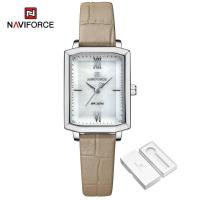 ราคา NAVIFORCE Watch for Women Waterproof Original 2023 Square Watches Elegant Ladies Wristwatch Genuine Leather Strap Fashion (21268144554)