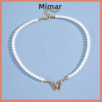 ราคา สร้อยคอไข่มุกจำลองสไตล์วินเทจสร้อยคอลูกปัดผีเสื้อจี้ลูกปัดแฟชั่นเครื่องประดับผู้หญิงหญิงสาวงานปาร์ตี้ (20085556823)