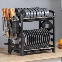 ราคา 2ชั้น ชั้นวางจานสแตนเลส ชั้นวางจาน ที่คว่ำจาน ชั้นวางอเนกประสงค์ ชั้นวางของครัวพร้อมถาดรองน (13792788717)