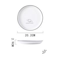 ราคา ส่งจากไทย จาน จานกลม ลายแมว สไตล์ญี่ปุ่น จานน่ารัก จานสเต๊ก จานอาหาร จานขนม เข้าไมโครเวฟได้ 14001 (11897370182)