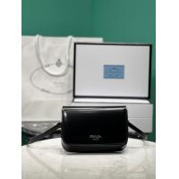 ราคา Prada Brushed leather mini bag with shoulder strap (21299720848)