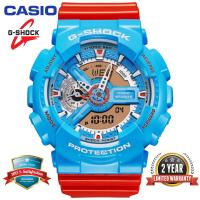 ราคา G Shock GA110 นาฬิกาข้อมือผู้ชายแบบสปอร์ตแสดงเวลาแบบคู่ 200 เมตรกันน้ำกันกระแทกและกันน้ำแสดงเวลาโลก LED นาฬิกาข้อมืออัตโนมัติ GA 110NC 2A (3822958213)