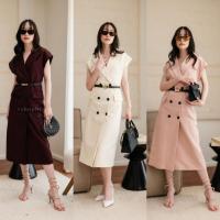 ราคา เดรสทรฃสูทแขนกุด เข็มขัด 2 VSHOP (20766060305)